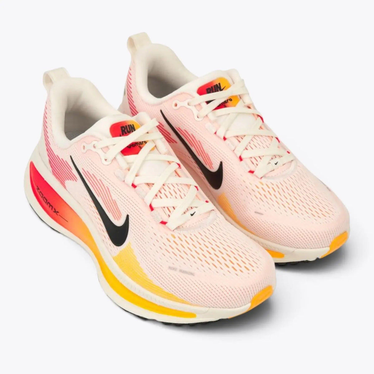 Nike Vomero 18 Road Running Shoes - Sail / Bright Crimson / Laser Orange