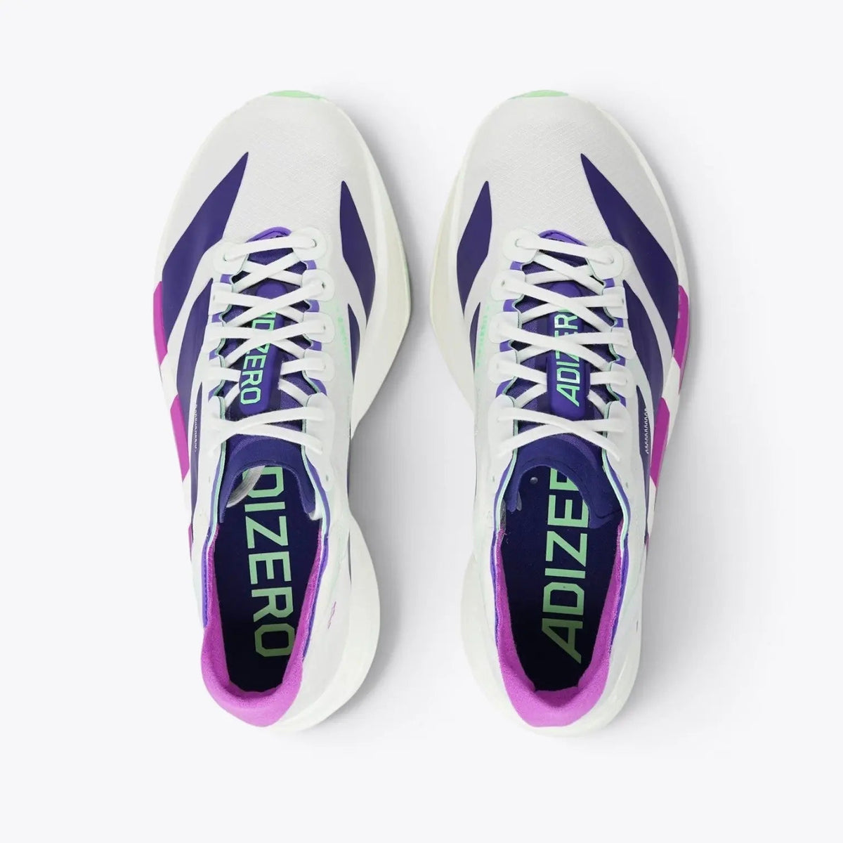 Adidas Adizero Adios Pro 4 Running Shoes – White / Purple / Lime