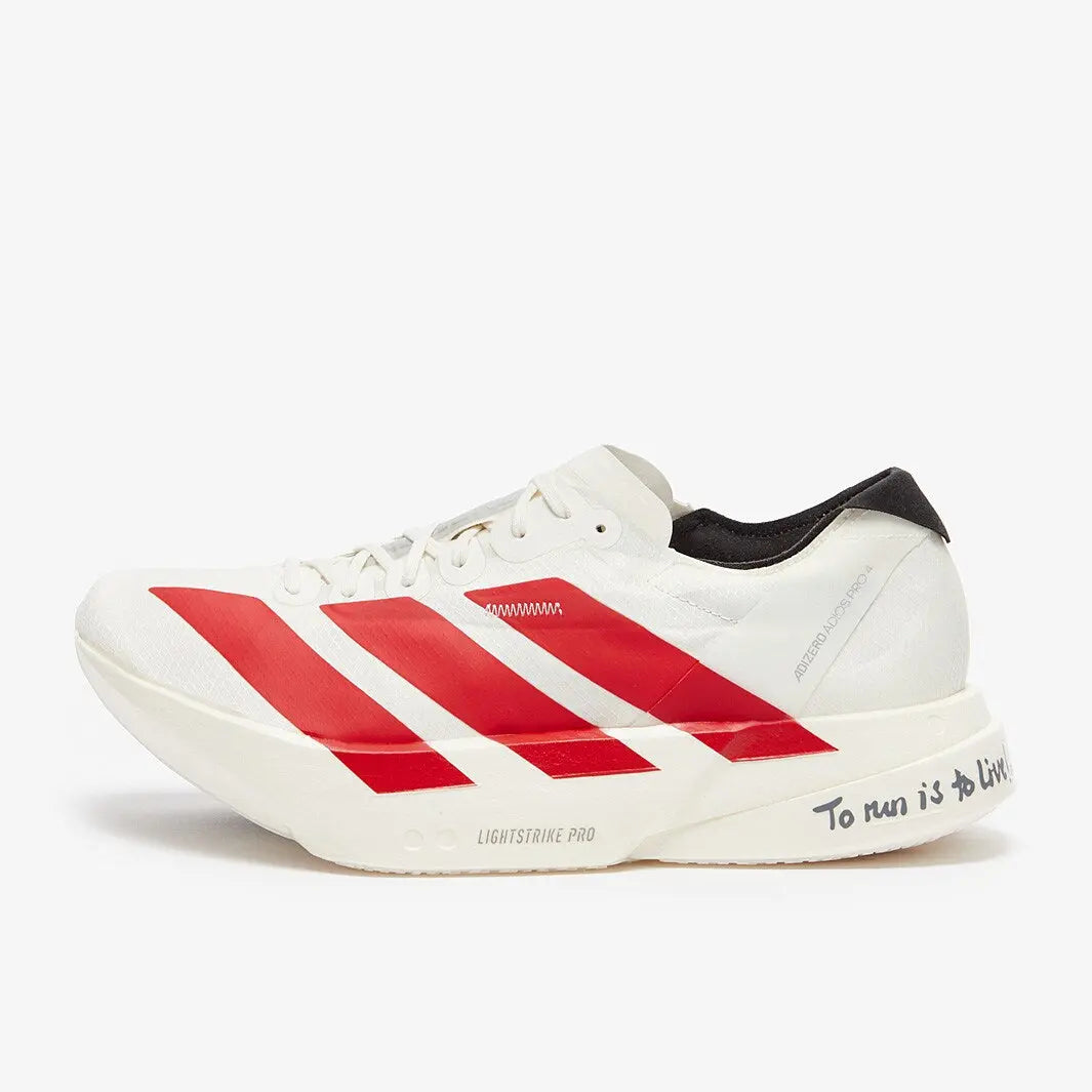 Adidas Adizero Adios Pro 4 Running Shoes – Off White / Better Scarlet