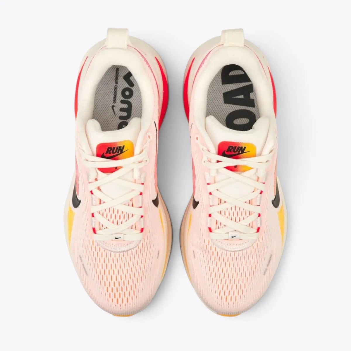Nike Vomero 18 Road Running Shoes - Sail / Bright Crimson / Laser Orange
